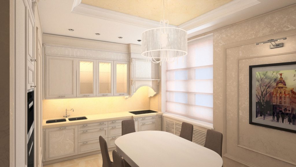 дизайн кухни с барной стойкой