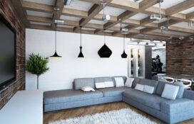 стиль лофт в дизайне интерьера фото