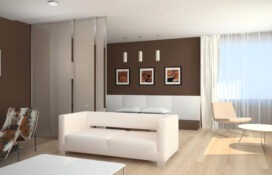 стиль минимализм в интерьере гостинной