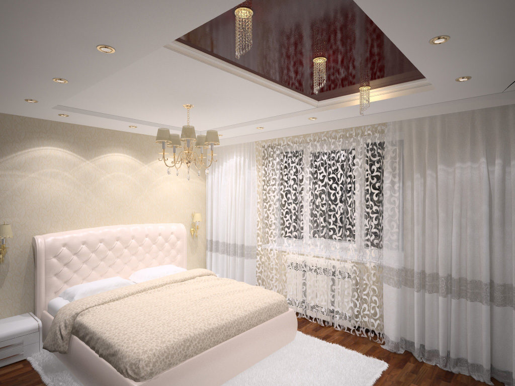 дизайн спальни без окна